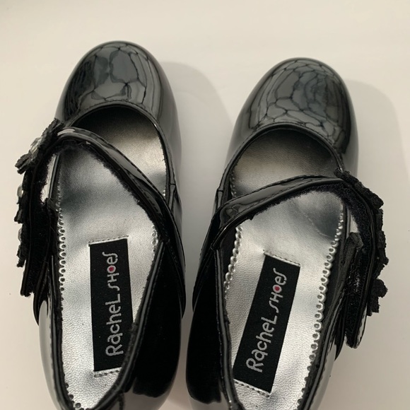 Rachel Girl dress wedge Shoes Size 12 Black - Picture 6 of 11